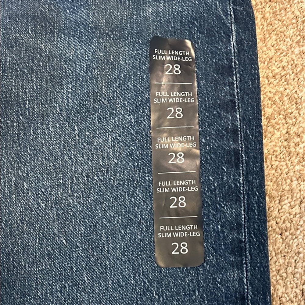 NWT J CREW FACTORY slim wide leg Jean - Picture 2 of 3